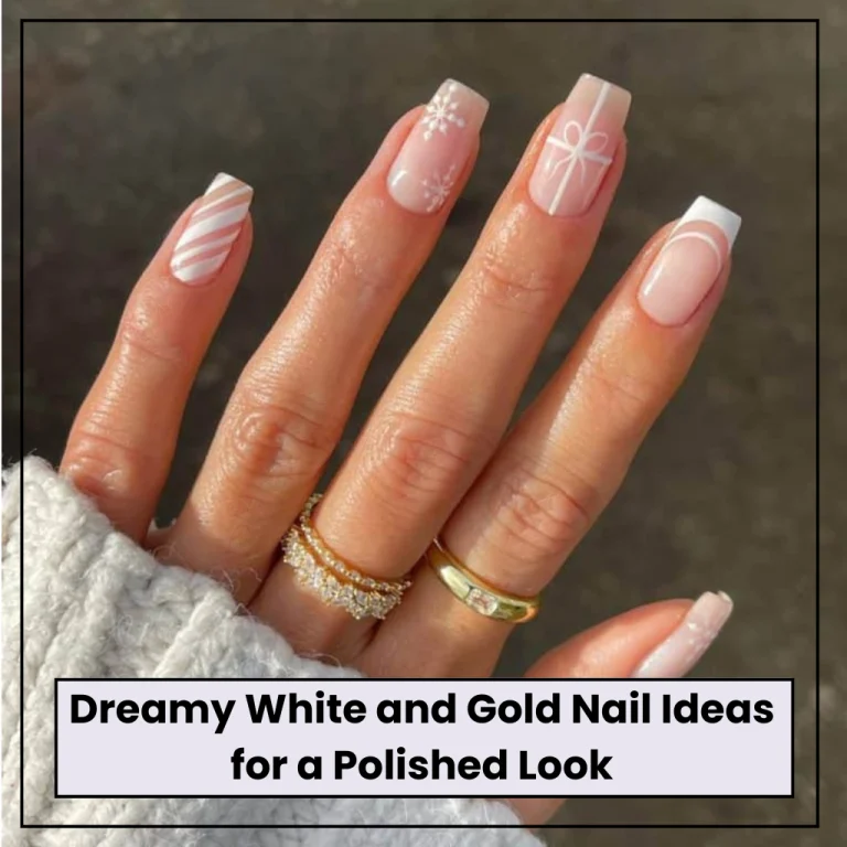 White and Gold Nail