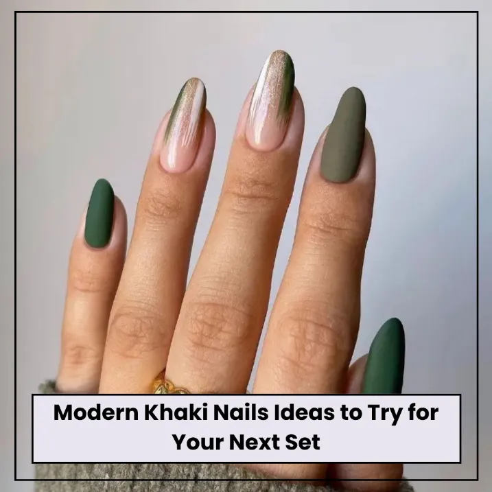 Khaki Nails Ideas